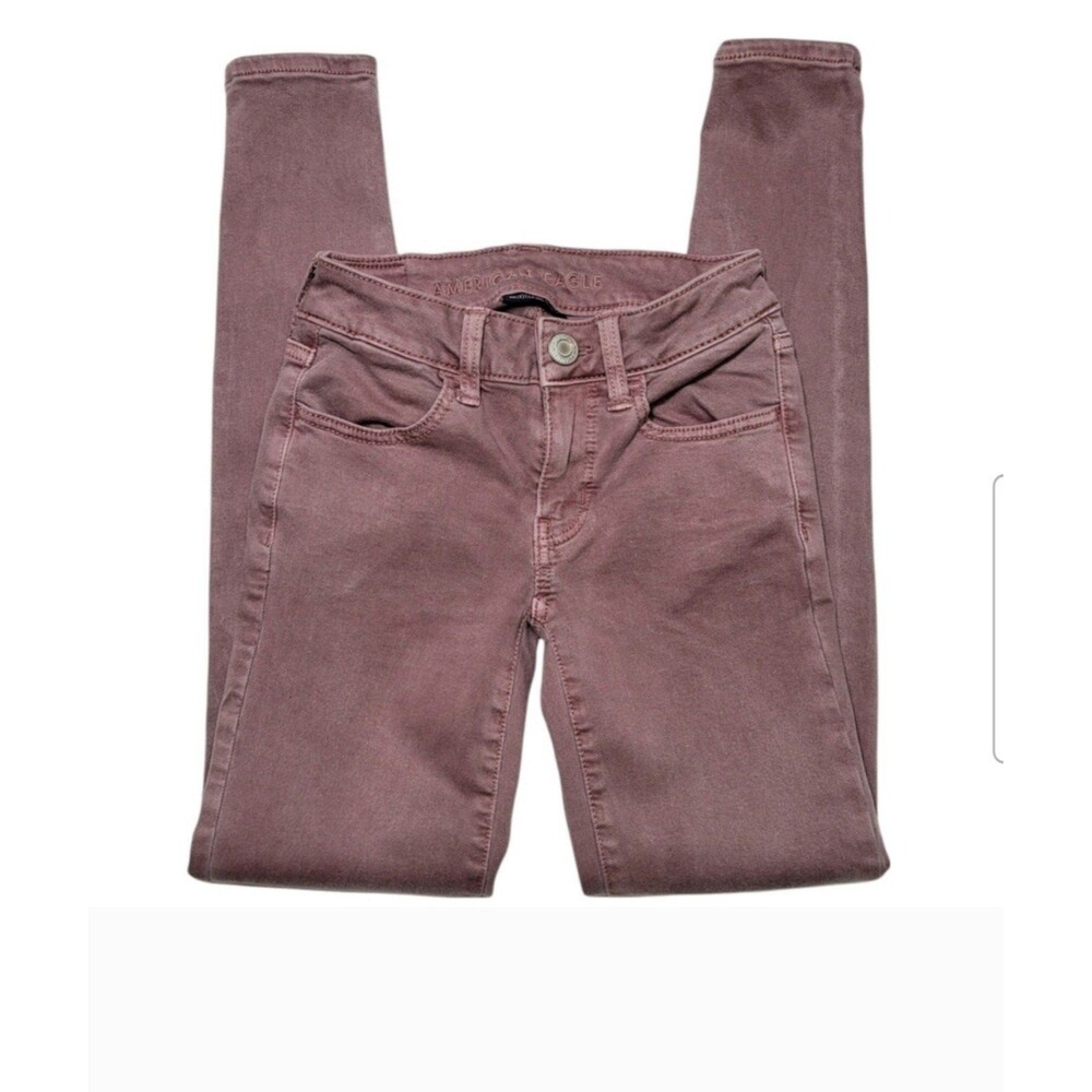 Women's American Eagle Next Level Stretch Jegging Sz 0 Mauve
